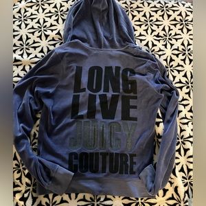 Juicy couture suede blue track jacket